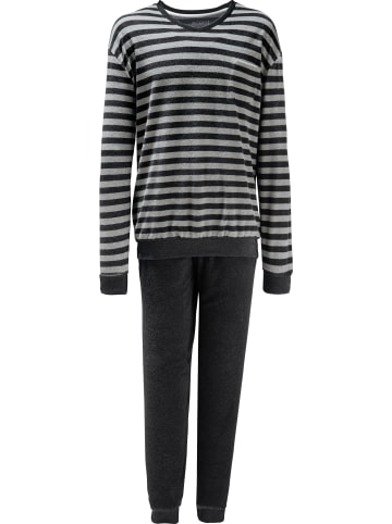 REDBEST Frottee Schlafanzug in anthrazit