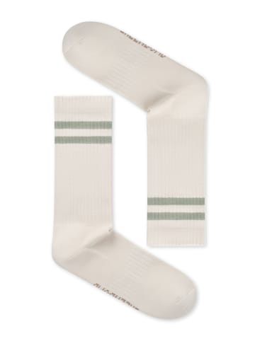 GreenBomb Tennis Socks Mint Stripes in Sand
