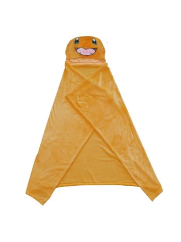 Pokémon Pokémon Kapuzendecke Kinder 120x150 cm Coral Kuscheldecke weich mit in Orange