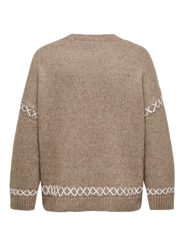 ONLY Carmakoma Strickpullover in Malt Ball