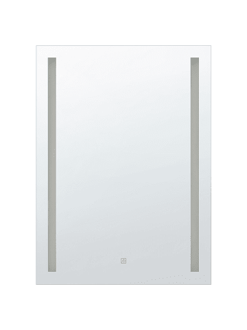 Beliani Badezimmerspiegel MARTINET in Silber - (W) 60 x (H) 80 x (L) 4 cm