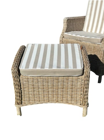 Sansibar Sansibar Garden Dream Sitzkissen, 45x47 cm in Taupe gestreift/Taupe
