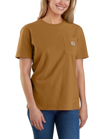 CARHARTT  Shirt "WW Pocket S/S 103067" in Braun