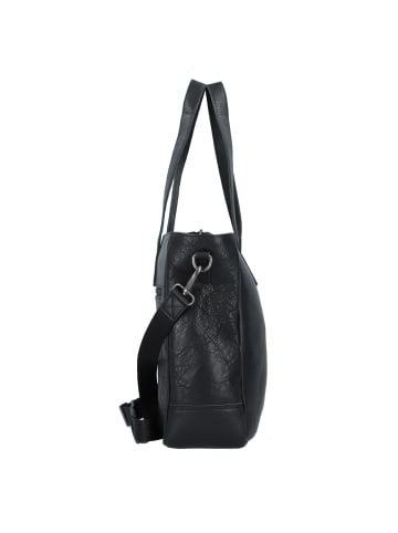 Plevier Rock Shopper Tasche Leder 41 cm Laptopfach in schwarz