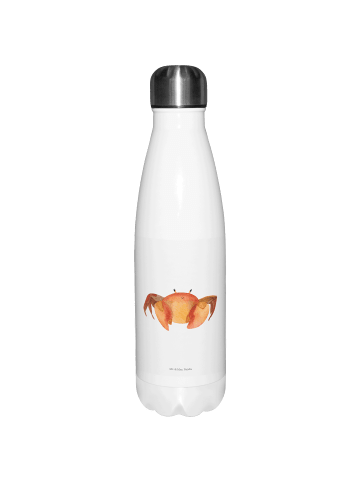 Mr. & Mrs. Panda Trinkflasche Sternzeichen Krebs ohne Spruch in Weiß