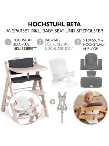 Hauck Hochstuhl Beta Plus Natural - im Sparset in beige,gray