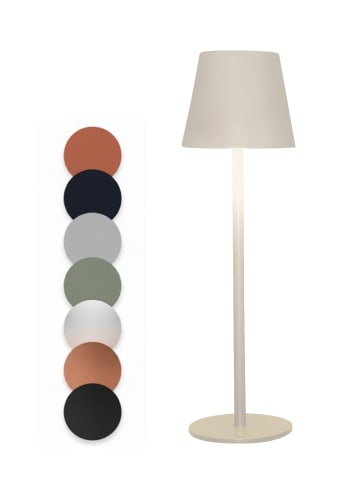 Coen Bakker LED Tischlampe dimmbar Farbwechsler IP44 Innen & Außen 36,5x11cm Glatt in Sand