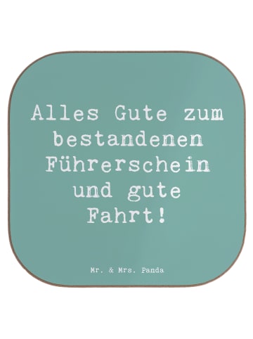 Mr. & Mrs. Panda Untersetzer Glas Spruch Erste Erfahrungen im St... in Meeresbrise