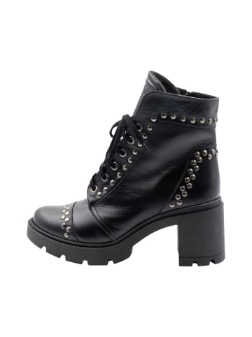 DreiMaster Vintage Lederboots Mit Nieten in Schwarz