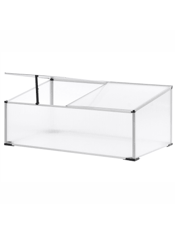 Beliani Gewächshaus für den Garten SERIFOS in Silber/Transparent
