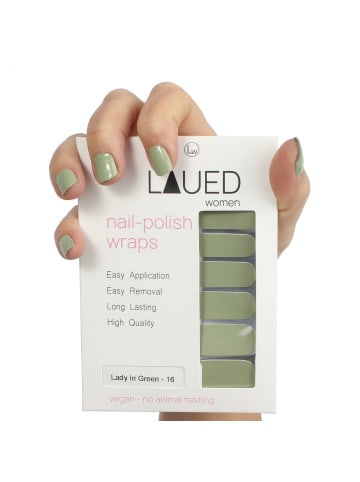 VARGU LAUED vegane Nagelfolien solid green in Lady In Green
