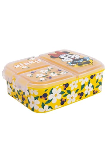 Disney Minnie Mouse Disney Minnie Mouse Kinder Brotdose – Lunchbox mit 3 Fächern & tollem in Gelb