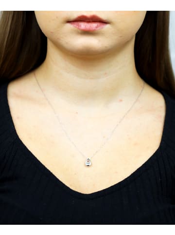 Diamant L'éternel Halskette mit Anhänger aus 375 Weißgold mit Topas