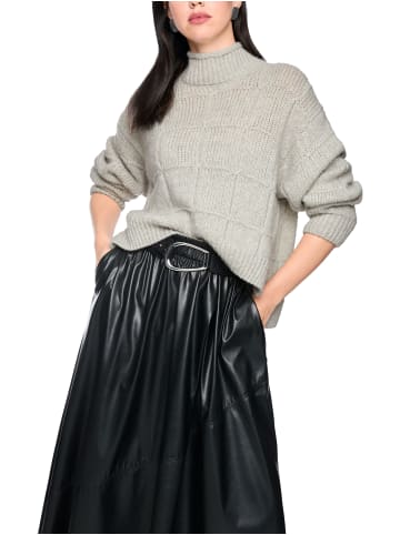 MARC CAIN COLLECTIONS Oversize-Pullover mit Turtleneck und Reliefstrick in Vapor Blue