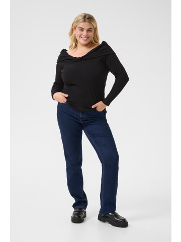 KAFFE curve T-shirt KCkiala Tight fit in Black Deep