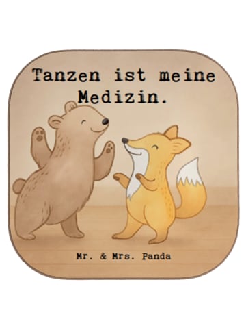 Mr. & Mrs. Panda Untersetzer für Gläser Hase Tanzen Design mit S... in Weiß