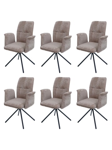 MCW 6er-Set Esszimmerstuhl N99 Auto-Return, Hellbraun