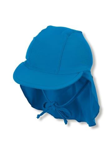 Sterntaler Bademütze mit Nackenschutz uni in blue