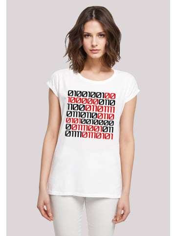 F4NT4STIC T-Shirt I love you Binary Code Valentinstag in weiß