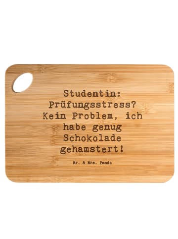 Mr. & Mrs. Panda Holzbrettchen Spruch Studentin Schokoladenliebe... in Braun