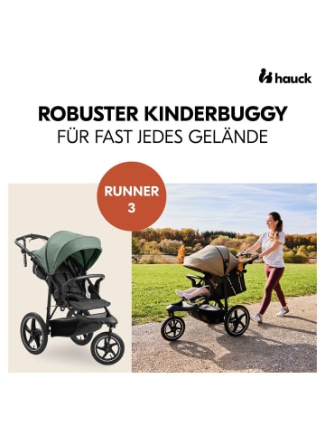 Hauck Buggy & Sportwagen Runner 3 (mit großen in schwarz,gruen1