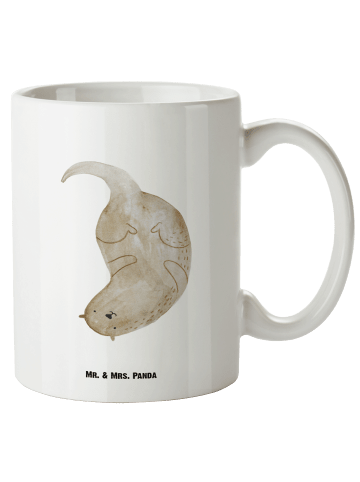 Mr. & Mrs. Panda steingut tasse Otter Kopfüber ohne Spruch in Weiß