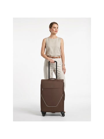 Stratic taska 4 Rollen Trolley M 65 cm mit Dehnfalte in coffee