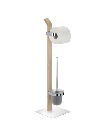 Wenko WC-Garnitur SAMONA BROWN, 2-in-1 in Braun, (B) 20 x (H) 71 x (L) 20 cm
