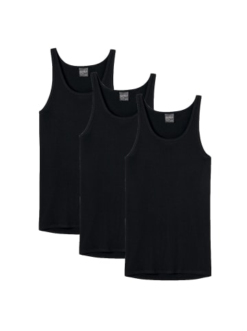 Schiesser Unterhemd 3er Pack in Schwarz