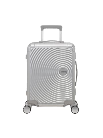 American Tourister SOUNDBOX ALU Spinner 55 cm mit TSA-Zahlenschloss in silver