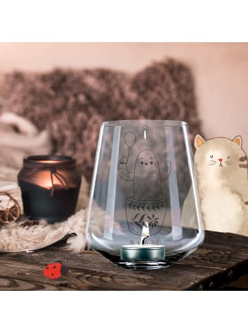 Mr. & Mrs. Panda Laterne Kaktus Luftballon ohne Spruch in Transparent