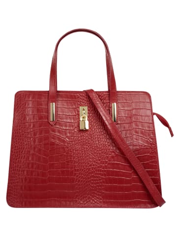 Cluty Handtasche echt Leder in rot