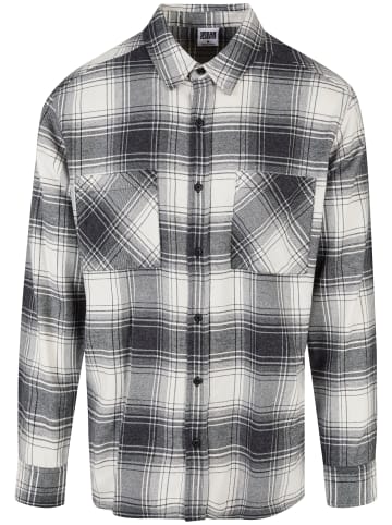 Urban Classics Urban Classics Herren Mock Check Shirt in whitesand/black