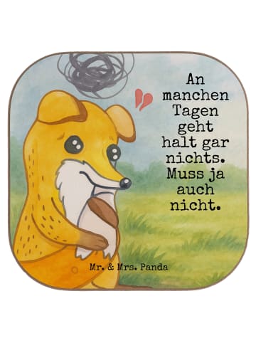 Mr. & Mrs. Panda Untersetzer für Gläser Fuchs Depressionen Desig... in Weiß