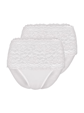 Nina von C. 2er Pack Damen Taillenslip in weiss