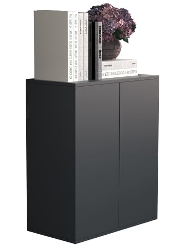 VCM  Holz Kommode Sideboard Anrichte Dalosa 2 Drehtüren in Anthrazit