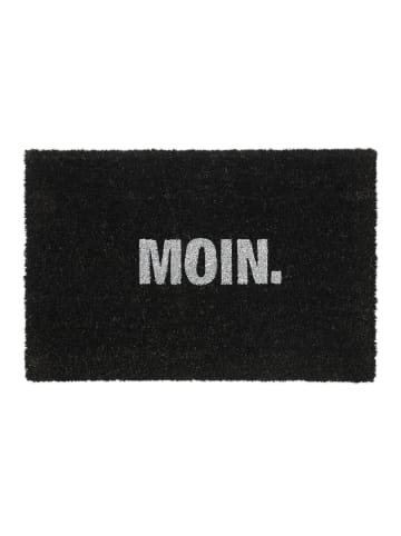 relaxdays Fußmatte "Moin" in Schwarz - (B)60 x (T)40 cm