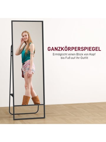 HOMCOM Ganzkörperspiegel-50L x 38B x 157H cm-Schwarz