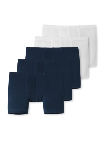 Schiesser Retroshorts 5er-Pack Basic Kids in blau/weiß