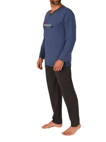 NORMANN Pyjama langarm Schlafanzug - 70393 in blau