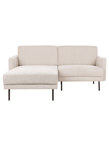 Beliani Ecksofa BREDA in Beige/Schwarz - (W) 192 x (H) 85 x (L) 155 cm