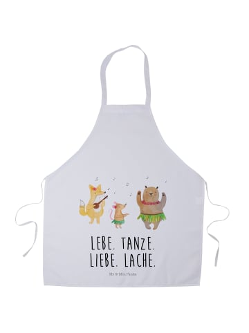Mr. & Mrs. Panda Gastro-Schürze Waldtiere Aloha mit Spruch in Weiß