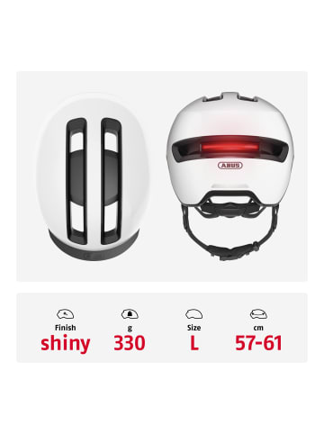 ABUS Kleinkinder- und Kinderhelm HUD-Y in shiny white