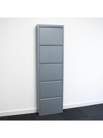 ebuy24 Schuhschrank Pisa 9 Grau 150 x 16 cm