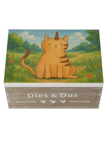 Mr. & Mrs. Panda Aufbewahrungsbox Einhorn Katze Design ohne Spruch in Weiß