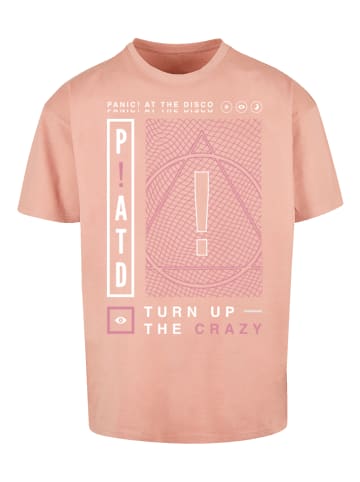 F4NT4STIC Heavy Oversize T-Shirt Panic At The Disco Turn Up The Crazy in amber