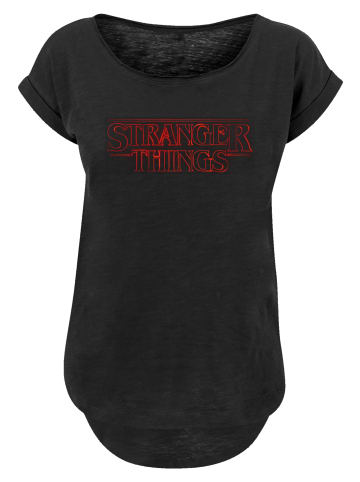F4NT4STIC Long Cut T-Shirt Stranger Things Glow Logo Netflix TV Series in schwarz
