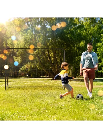 relaxdays Fußballtor in Schwarz - (B)217 x (H)153 x (T)75 cm