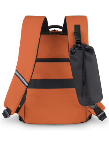 normani Erweiterbarer Handgepäck-Rucksack mit Flaschentasche in Orange