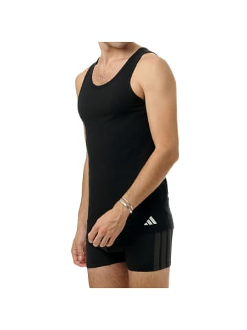 adidas 2er Pack Tank Tops in Schwarz